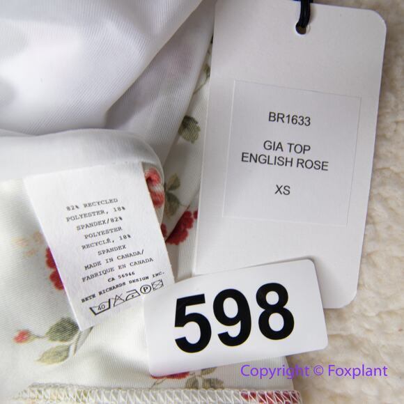 New!‎ Beth Richards GIA top floral print, size XS - Picture 9 of 11